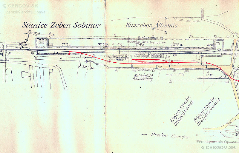 Lesná železnica Sabinov - Majdan. Stanica v Sabinove.