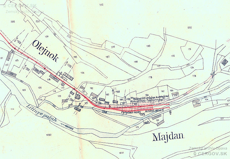 Lesná železnica Sabinov - Majdan. Koniec trate v Majdane.